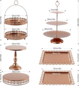 Support à gâteau en métal de qualité supérieure, fabriqué en Inde, pour les grandes manifestations, utilisé dans la décoration de mariage, sur les tables d'événements et dans les milieux hôteliers, en gros. - Product Image 3