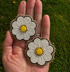 Nouvelles boucles d'oreilles en forme de nœud perlé, style bohème, faites à la main, romantiques, en forme de cœur - Product Image 1