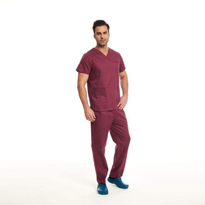 Túnica de peluquero para hombre, uniforme de salón de belleza, ropa de trabajo para hombre, uniformes de spa para hombre con logotipo y personalización de color. - Product Image 4