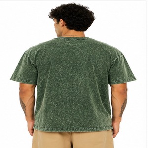 เสื้อยืดผู้ชายคอโอ ทรงสตรีทแวร์ ผ้าฝ้ายถัก 100% สไตล์วินเทจ ซักย้อมสีแบบแอซิดวอช  ป้องกันรอยยับ เป็นมิตรต่อสิ่งแวดล้อม ระบายอากาศได้ดี - Product Image 5