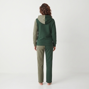 Women's 2 Piece Color Block Tracksuit Set <b>Zipper</b> <b>Jacket</b> and Trousers Casual Sportswear Matching Outfit - Product Image 2