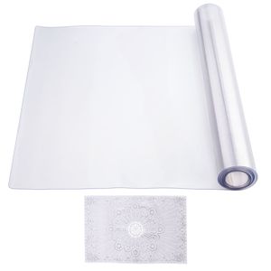 Tovaglia in Plastica Trasparente Impermeabile 24 X 96 Pollici, Spessore 1,5 mm, Tappetino da Tavolo in PVC Facile da Pulire, Rettangolare per Sala da Pranzo - Product Image 1