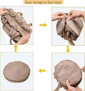 Bolsa de Viaje Plegable Impermeable de Oxford con Cierre, Bolsa Deportiva de Gran Capacidad con Correa Ajustable, Unisex - Product Image 4