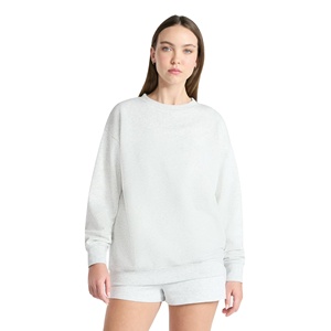 Winter Season <b>White</b> Color Oversized Slim Fit Women's <b>Sweatshirts</b> Custom Design Size Color Crew Neck Solid Color <b>Sweatshirts</b> - Product Image 2