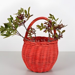 Panier en rotin fait main avec poignée, best-seller, indispensable pour le rangement des enfants, paniers cadeaux tissés. - Product Image 4