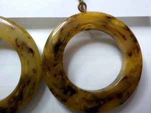 Honey Swirl <b>Resin</b> Circle Drop Earrings Handcrafted Hoop Earrings Vintage Inspired Lightweight Fashion Jewelry <b>Resin</b> <b>Crafts</b> - Product Image 6