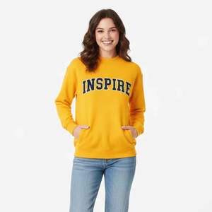 Sweat-shirt col montant ample et confortable pour femme en coton doux 100% avec logo personnalisé – Idéal pour la semaine - Product Image 1