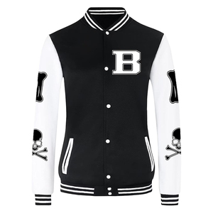 Customized Casual Winter Varsity <b>Jacket</b> for Unisex Button up Long Sleeve Stand Collar Slim Fit Fashion Men'<b>s</b> Wool - Product Image 1
