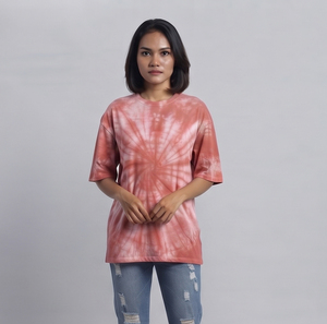 Camiseta de algodón para mujer, efecto desgastado, cuello redondo, corte holgado, manga tres cuartos, estilo casual oversize, streetwear, camiseta de verano OEM - Product Image 3