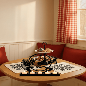 CIFbuy Portacandele Vintage in Ferro a Forma di Renna per Decorazioni Natalizie da Tavolo e Caminetto, per Servizio di Ritiro TikTok per Temu - Product Image 6