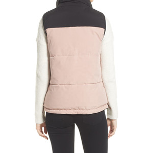 Womens Customized Puffer Vest Winter Sleeveless Jacket <b>Ladies</b> Quilted Vests Warm Fur <b>Hooded</b> Custom Logo Outer Wear Zipper <b>Gilet</b> - Product Image 2