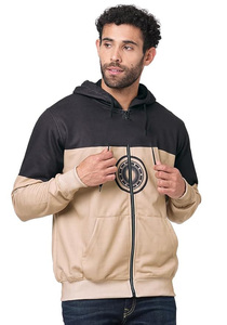 Sweat à capuche zippé intégral personnalisé style mode, 100% coton, coupe ample, décontracté, pour homme - Product Image 3