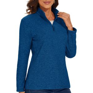 Mujeres Half Zip Quarter Oversized Pullover Hoodies Deportes Suéteres casuales Half Zip Sudadera para mujeres jogging wear - Product Image 2