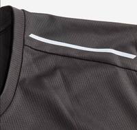 T-shirt pour homme noir à manches courtes, col rond, coupe classique, séchage rapide, imprimé sérigraphié, couleur unie, décontracté, écologique