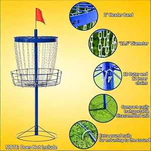 Nylon Metal <b>Plastic</b> <b>Disc</b> Golf Basket Target Inflatable Toy for Children PC <b>Plastic</b> Material - Product Image 6