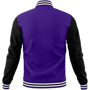 Chaqueta Varsity Premium para Hombre – Chaqueta Deportiva Auténtica con Mangas Negras en Contraste y Ribete a Rayas - Product Image 2