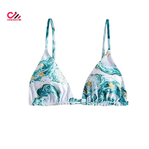 CARE MASTER - Braguita de bikini con lazo lateral para mujer, estampado digital, licra, poliéster, elástico, traje de baño, ajuste regular - Product Image 2
