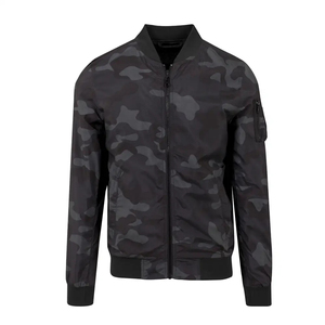 Chaqueta Bomber para Hombre, Estilo Urbano, Ecológica, Transpirable, Corte Regular, Cierre de Cremallera, Resistente al Viento, para Invierno, Frontal de Poliéster - Product Image 1