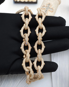 จี้รูปทรงกระบอกประดับมุกน้ำจืดและมอสซาไนต์แบบฝังละเอียดเคลือบทองคำขาวและโรสโกลด์ สไตล์หรูหราสำหรับงานปาร์ตี้ฮิปฮอป - Product Image 2