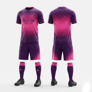 Conjunto de Camiseta y Pantalones Cortos de Fútbol Crestline Industry para Hombre, Sublimados, Transpirables, Uniforme Deportivo, Estampado Rojo, Negro y Fuego - Product Image 6