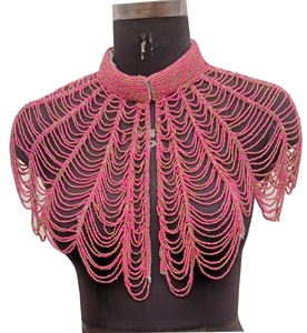 Hottest New Designer Vintage Short Women's Party Club Handmade <b>Sequins</b> Beaded designer fringe Cape <b>Top</b> beautifully made - Product Image 1