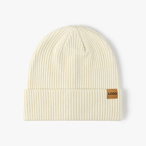 2026 Hot Selling <b>Winter</b> Beanie <b>Caps</b> for Adults Custom Size Solid Color Wholesale Price OEM Service Street Style Beanies - Product Image 1
