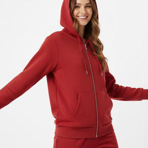 Sweat à capuche pour femmes avec fermeture éclair Style Streetwear décontracté pour l'hiver Logo avant Hoodies pas cher prix prix de gros meilleure mode d'hiver - Product Image 6