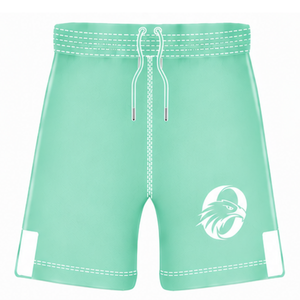 Pantalones Cortos de Rugby Verde Menta y Blanco, Cintura Elástica con Cordón, Ropa Deportiva Ligera para Entrenamiento, Partido y Equipo - Product Image 1