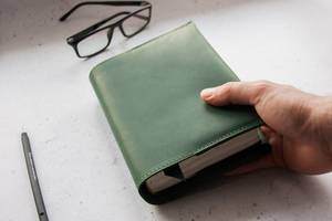 Housse de planificateur en cuir avec boucle pour stylo, bande élastique, étui pour journal en cuir, organisateur personnalisé, fabricant LBC-0013 - Product Image 3