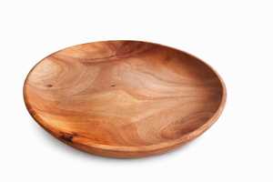 Natural Acacia Wood <b>Round</b> Serving Board <b>Wooden</b> Food Serving Plate Charcuterie Board Cheese Platter Dinner Plate Kitchen - Product Image 1