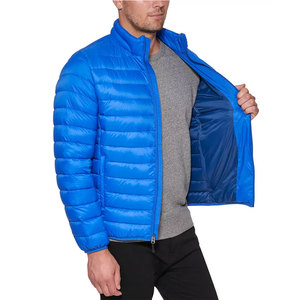 Chaqueta de plumón personalizada con cuello alto para hombre y mujer, de manga larga, con cierre frontal, informal, ajustada, para invierno. - Product Image 2
