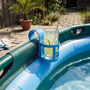 Nuovo Portabicchieri Multifunzionale in ABS per <span class=keywords><strong>Piscina</strong></span>, Porta Bicchieri da Birra, Dispenser per Disinfettante Mani, Scaffale Portaoggetti - Product Image 5