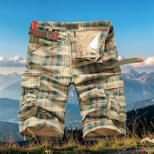 Pantalones Cortos de Hombre Tipo Overol, Pierna Recta, Casuales, Deportivos, con Cinco Bolsillos, Cintura Media, Tejido Sólido Antiarrugas, Venta al por Mayor - Product Image 4