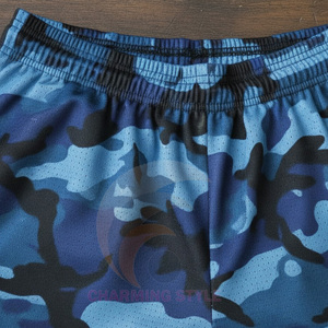 Pantalones Cortos de Malla Transpirable con Sublimación Digital Personalizados OEM de Bajo MOQ para Verano, Pantalones Cortos de Malla para Gimnasio y Baloncesto con Estampado Personalizado para Hombre - Product Image 3