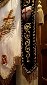 Custom Knights Templar Masonic <b>Banner</b> Hand Embroidered Gold Bullion Silk Regalia <b>Banner</b> - Product Image 2