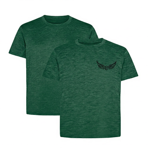 T-shirt gris à manches courtes pour homme, coupe classique, col rond, vêtement décontracté, teinture écologique, séchage rapide, respirant, en spandex/polyester - Product Image 3