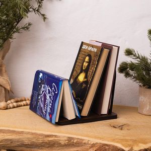 Multifunction Wooden Book Holder Reading <b>Stand</b> With Coffee Cup Holder Phone Slot Desktop Organizer For Books <b>Tablets</b> Home Decor - Product Image 1