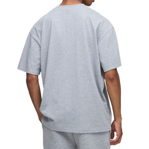 Custom <b>White</b> Cotton Bamboo Jersey 210g <b>Short</b> <b>Sleeve</b> Casual Heat-Transfer Breathable Oversized Regular Length Boxy T-<b>shirt</b> <b>Men</b> - Product Image 4