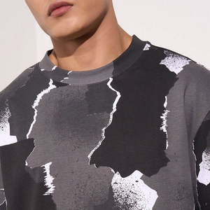 T-shirt 100% coton pour homme, coupe ample, imprimé, épaules tombantes, t-shirts de haute qualité, streetwear léger, t-shirts oversize pour homme - Product Image 6