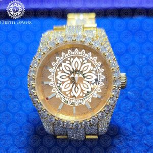 Charm_Jewels Luxury Women's Gold <b>Watch</b> 40mm Analog Quartz Sapphire Crystal Round Case Folding Clasp Luminous - Product Image 1