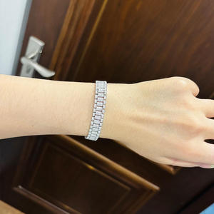 Premium Quality Moissanite Bracelet with Diamond Tester Pass D Color VVS Stones for <b>Men</b> Women Fashion Jewelry Use for Exports - Product Image 2