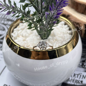 Anillo de compromiso de plata 925 con diamante moissanita VVS, anillo de tres piedras de lujo para propuesta de matrimonio, chapado en rodio para mujer - Product Image 1