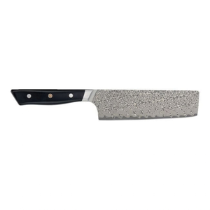Couteaux à manche noir en acier inoxydable avec lame à motifs, couteaux de cuisine professionnels pour hacher la viande, les légumes et les aliments - Product Image 1