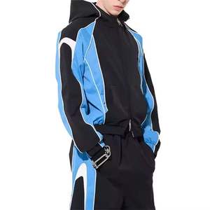 Wholesale Winter Mens Sportswear Jogging Tracksuits Hooded Fleece Zipper Quick Dry Breathable Polyester <b>Wind</b> <b>Breaker</b> Training - Product Image 6