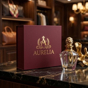Boîte en papier rigide de luxe avec logo personnalisé, emballage cadeau, boîte d'expédition pour flacon de parfum, présentoir de vente au détail - Product Image 1