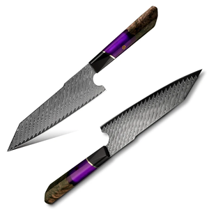 Couteau de chef professionnel en acier Damas fait main avec manche en résine, couteau de cuisine pour restaurant, fabricant d'usine - Product Image 2