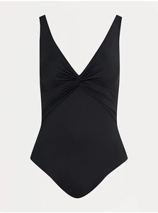 Black Twist Front Shaping <b>Tummy</b> <b>Control</b> Swimsuit - Product Image 3