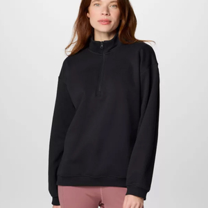 Nouveau design – Sweat-shirt d'hiver pour femme à demi-zip, col montant, poignets et ourlet côtelés, séchage rapide, respirant, idéal pour l'entraînement - Product Image 1