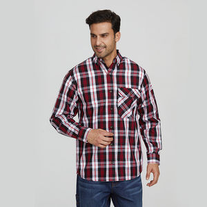 Camisas de Franela Casuales al Por Mayor Personalizadas, Fábrica de Fabricación de Camisas de Franela a Cuadros para Hombre - Product Image 5