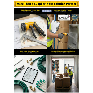 Boquilla de manguera de riego ABS+TPR con gatillo frontal, diseño ergonómico de mango, patrones de pulverización variables, liberación rápida - Product Image 5